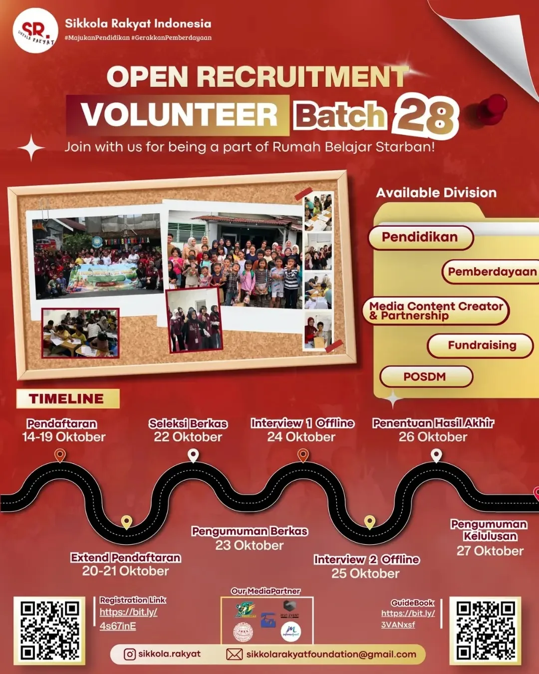 Open Recruitment Volunteer Sikkola Rakyat Batch 28